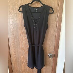 Black dress with cross details